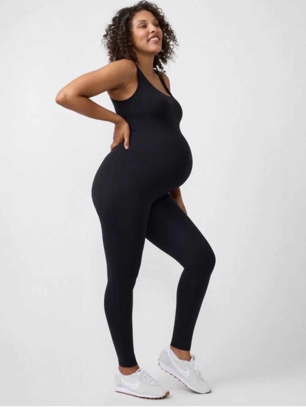 Isabel Maternity Black Unitard Jumpsuit